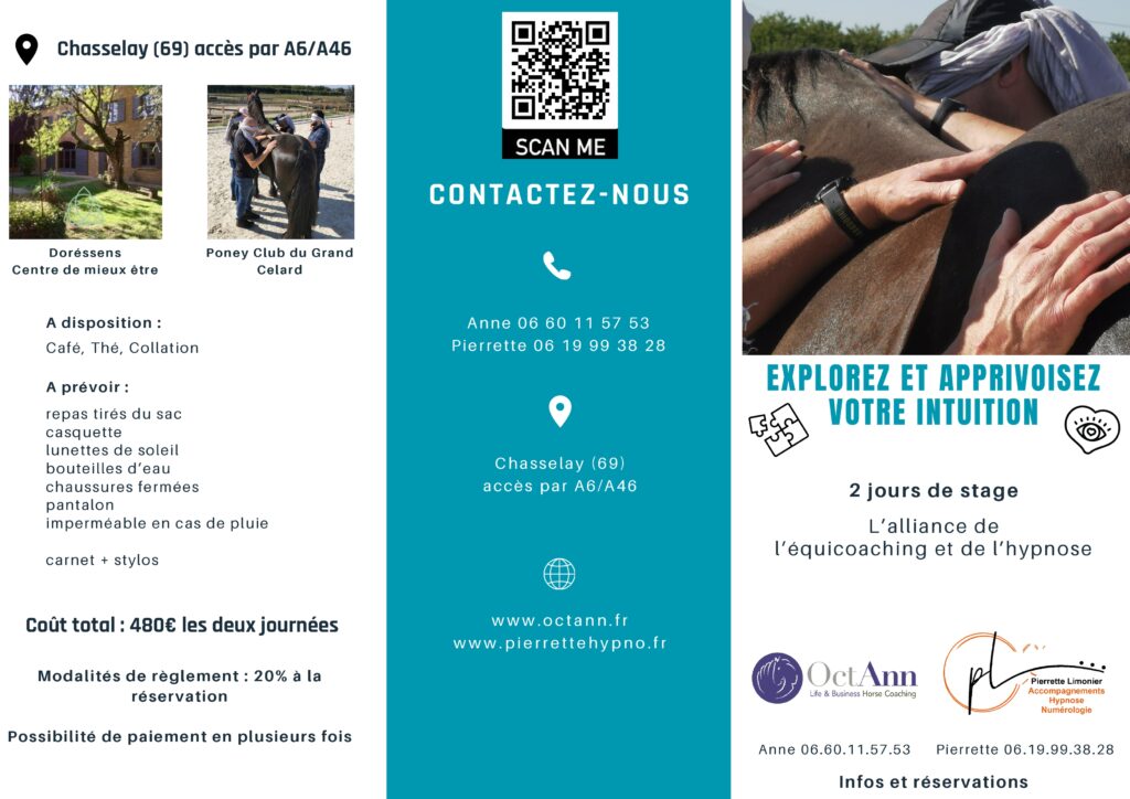 stage formation intuition équi coaching chevaux hypnose lyon chasselay villefranche sur saône